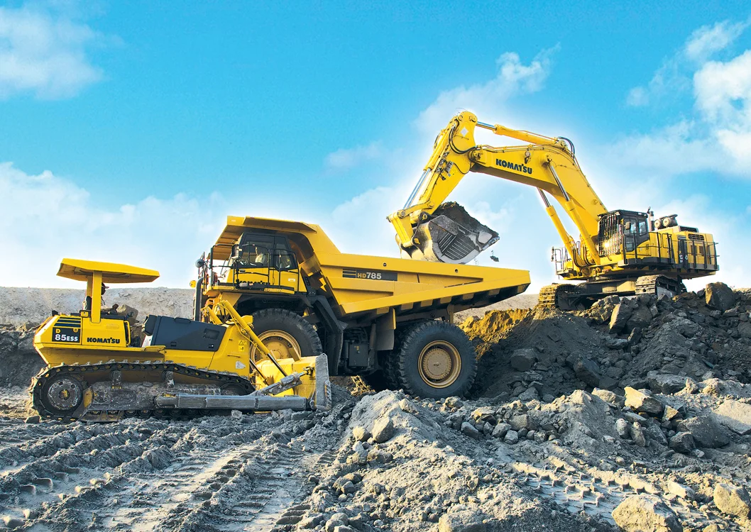Excavator on construction site during preload and excavation design in BC