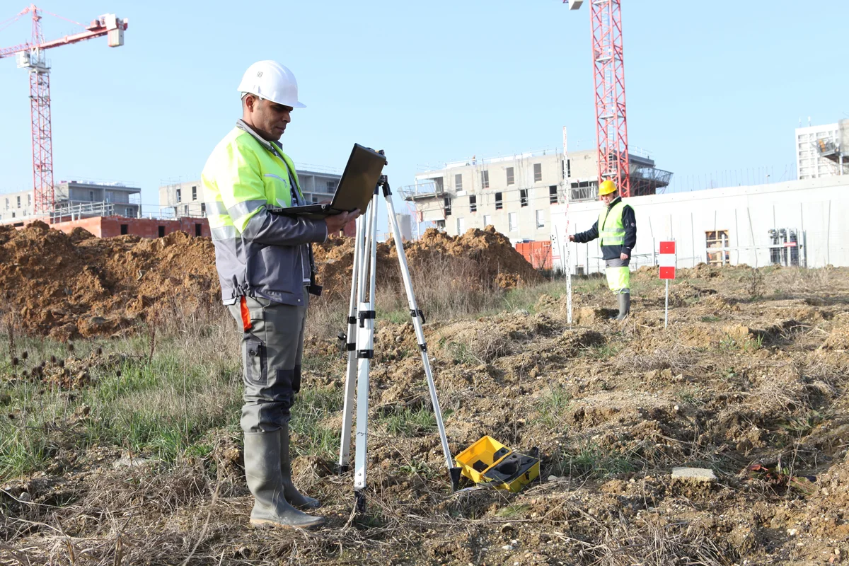 Geotechnical engineer performing site investigation in Surrey BC